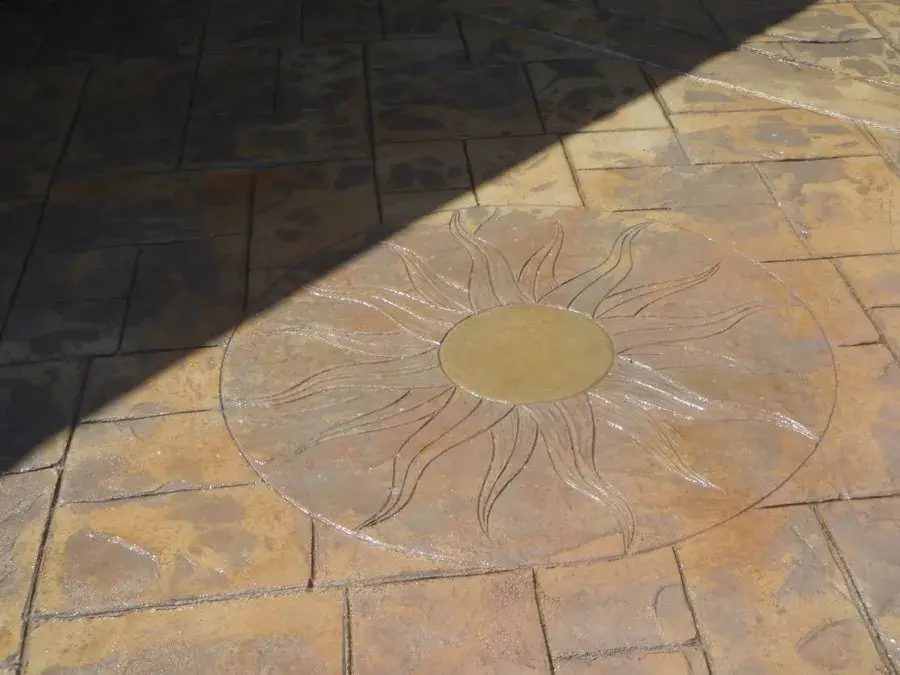 Stamped concrete pool deck Yuma